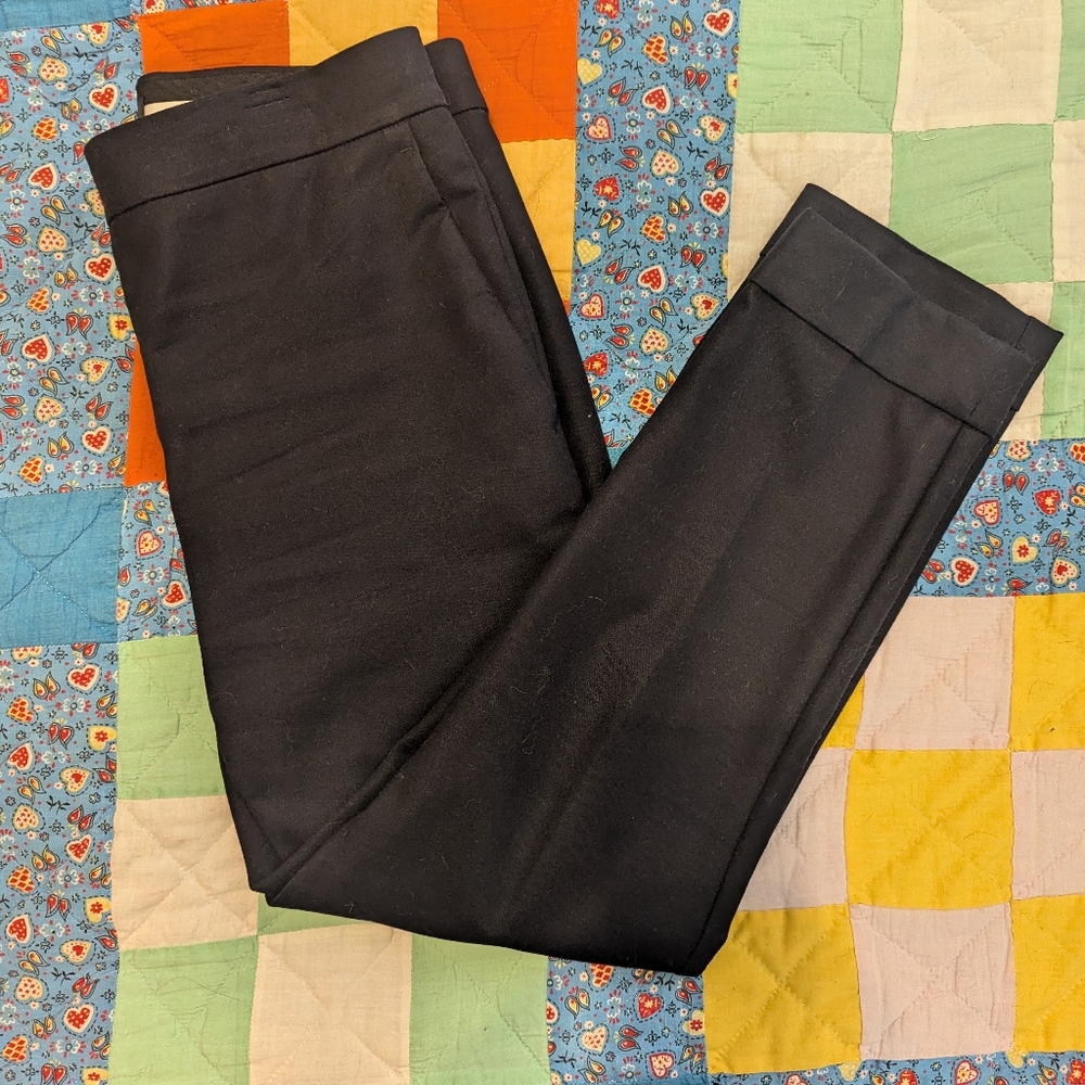 Ann Taylor Navy High Waisted Dress Pants